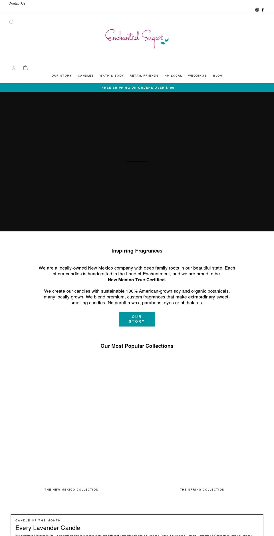 enchantedsugar.com shopify website screenshot