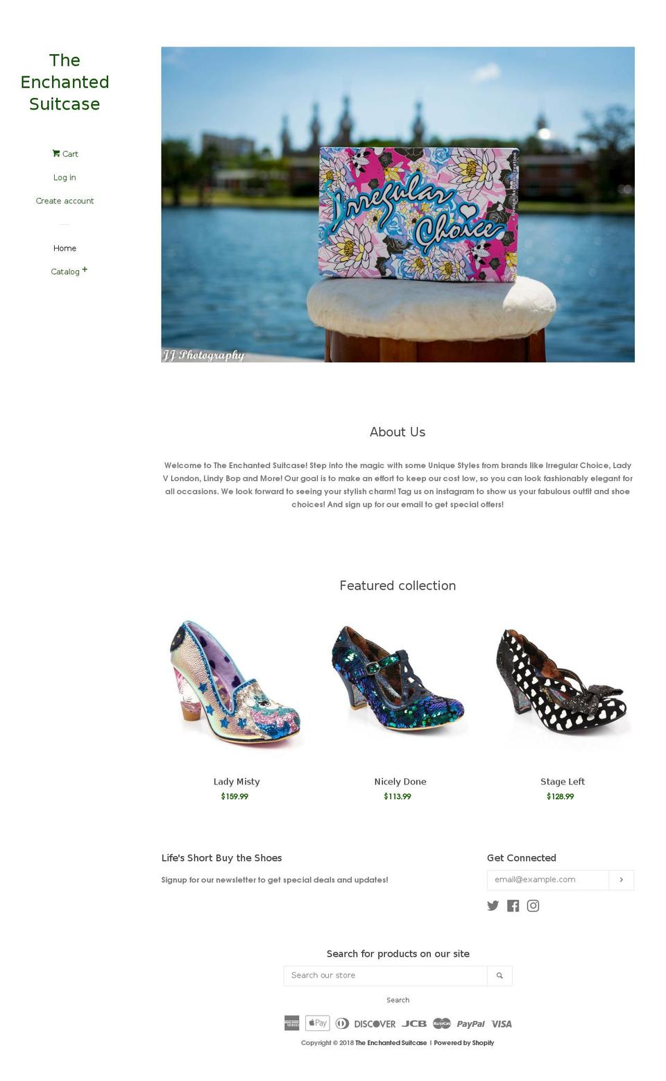 enchantedsuitcase.com — Shopify storefront screenshot