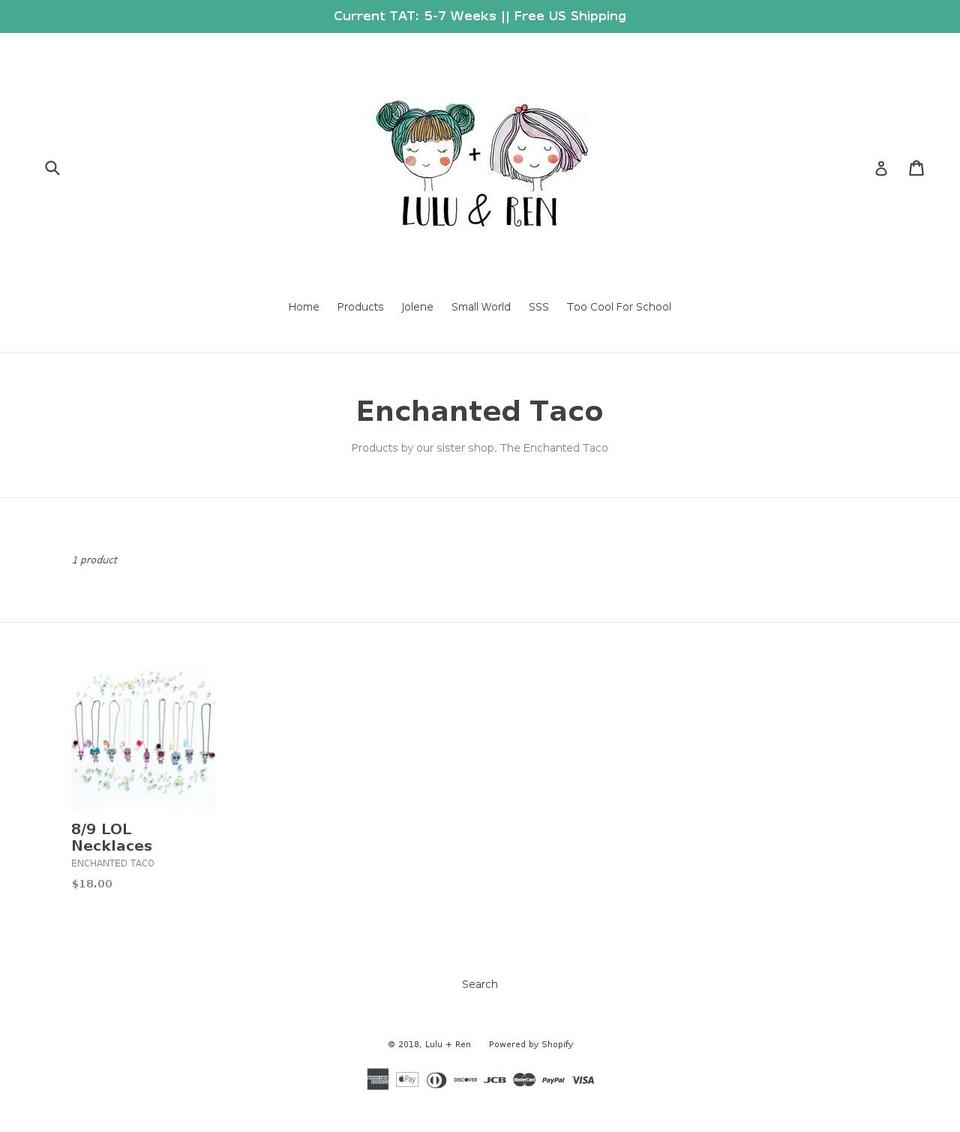 enchantedtaco.com — Shopify storefront screenshot