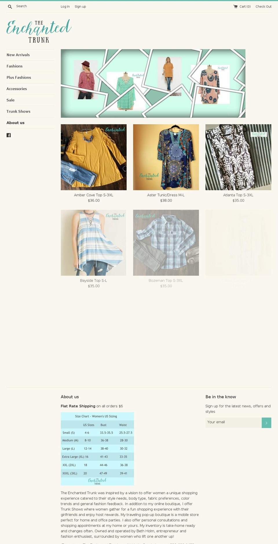 enchantedtrunk.com shopify website screenshot