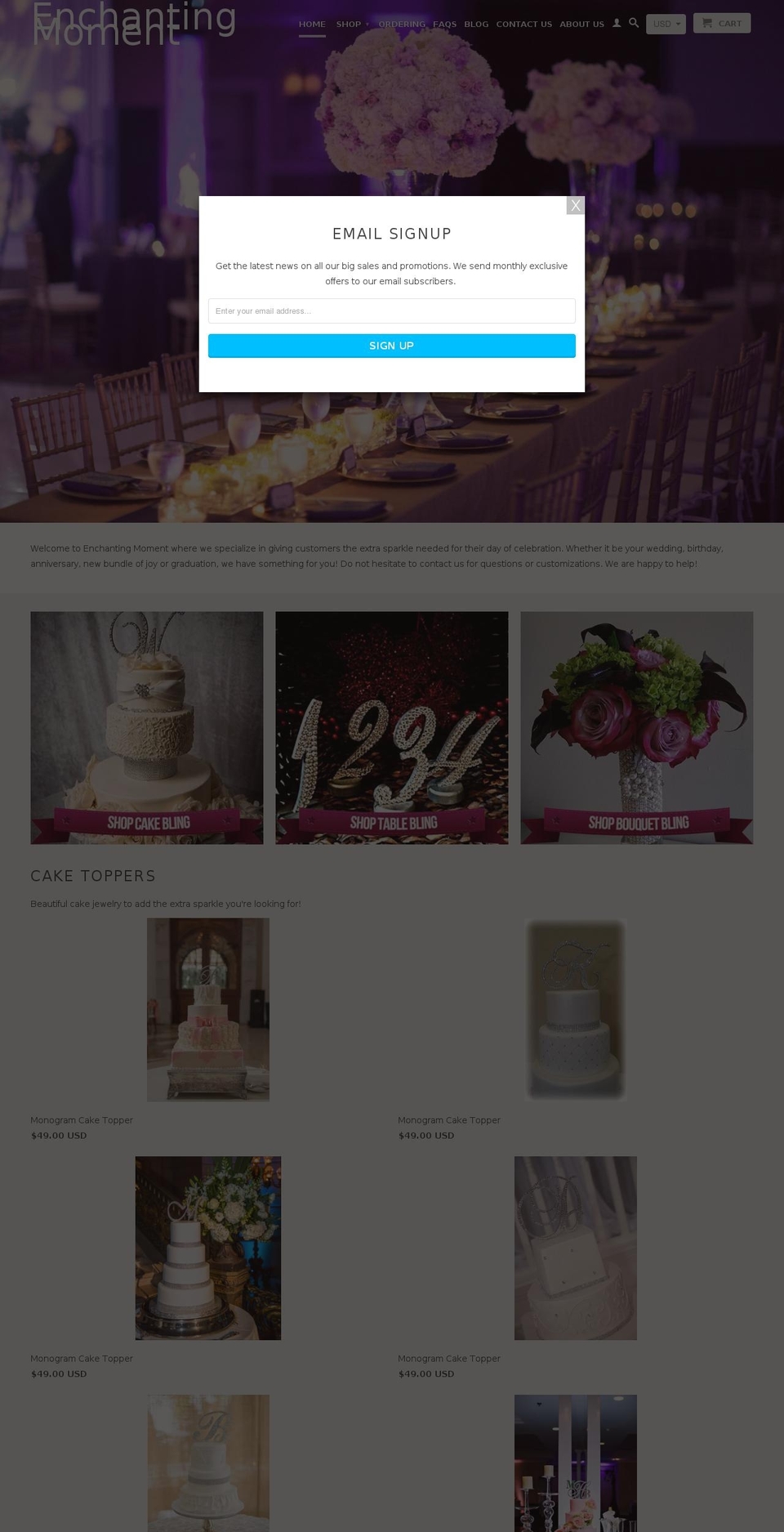 enchanting-moment.com — Shopify storefront screenshot