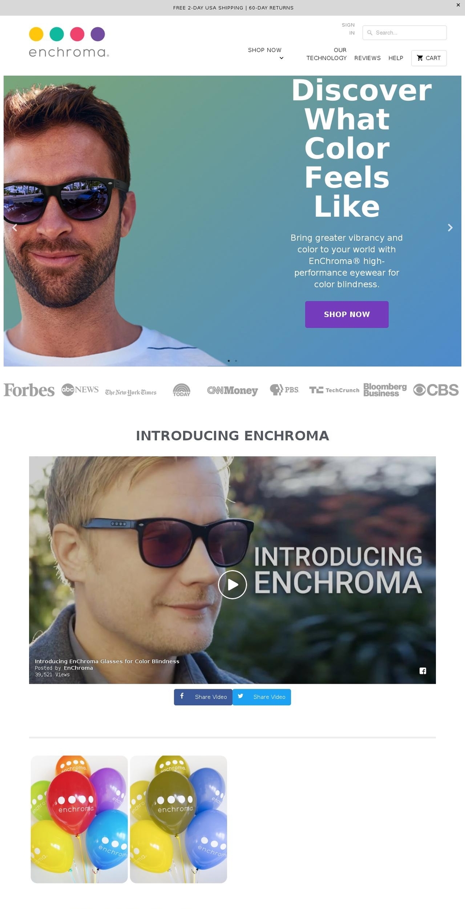enchroma.net shopify website screenshot