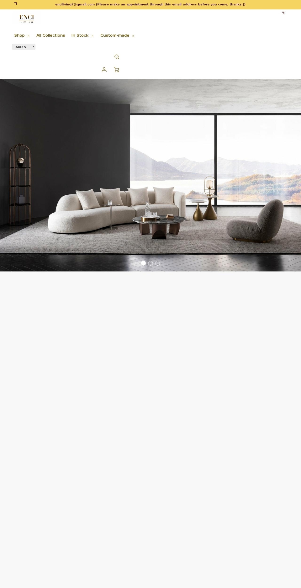 enci.com.au shopify website screenshot