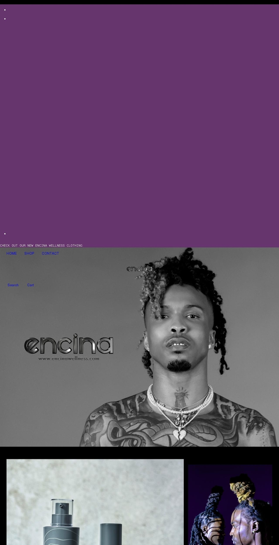 encinawellness.com shopify website screenshot