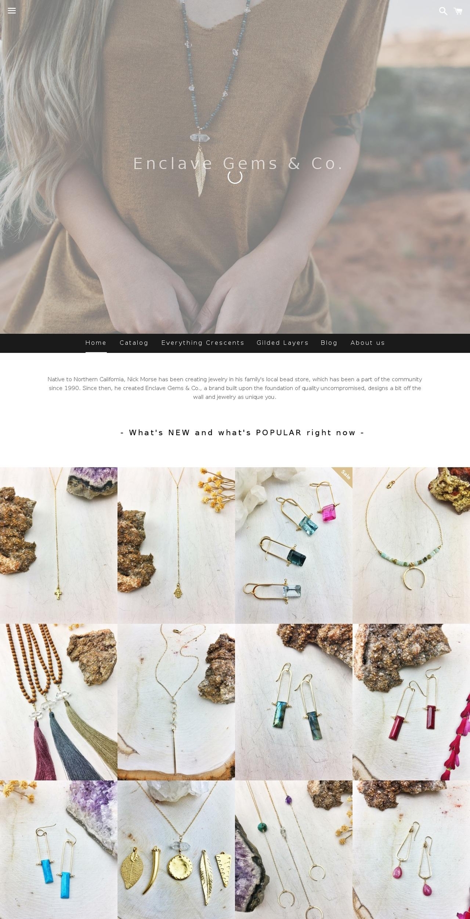 enclavegemsandco.com shopify website screenshot