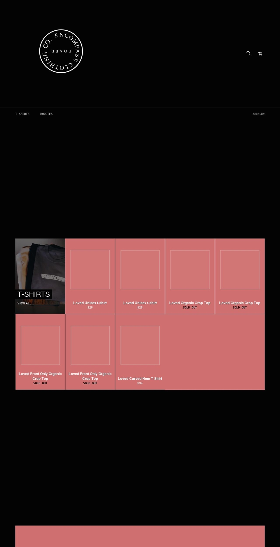 encompassclothing.com shopify website screenshot