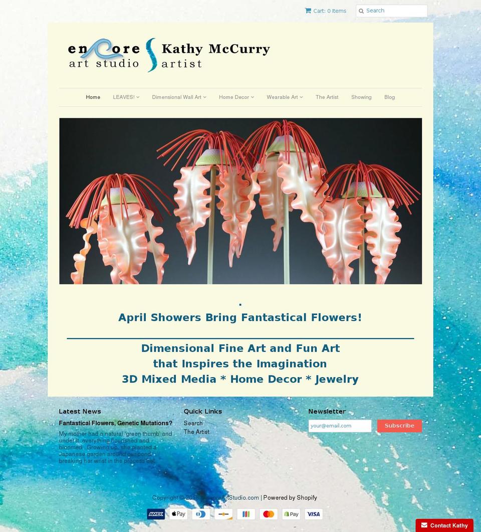 encoreartstudio.com shopify website screenshot