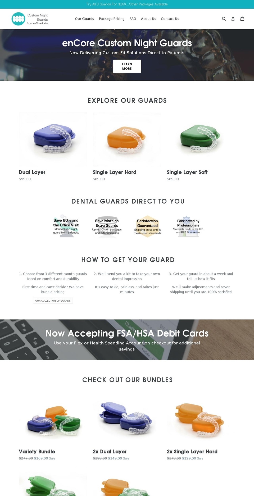 encoreguards.com shopify website screenshot