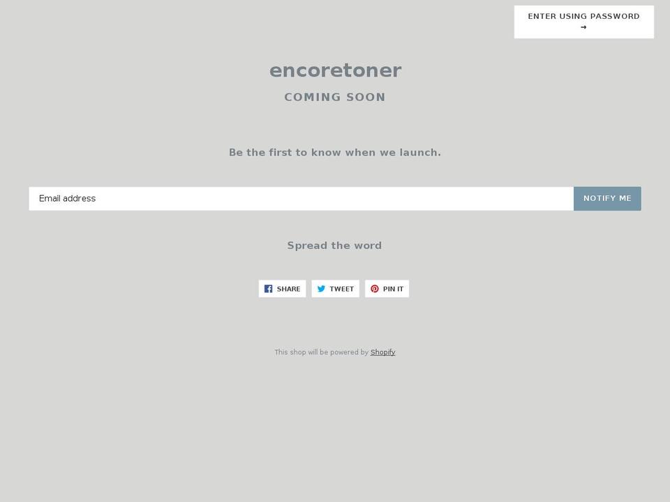 encoretoner.ca shopify website screenshot
