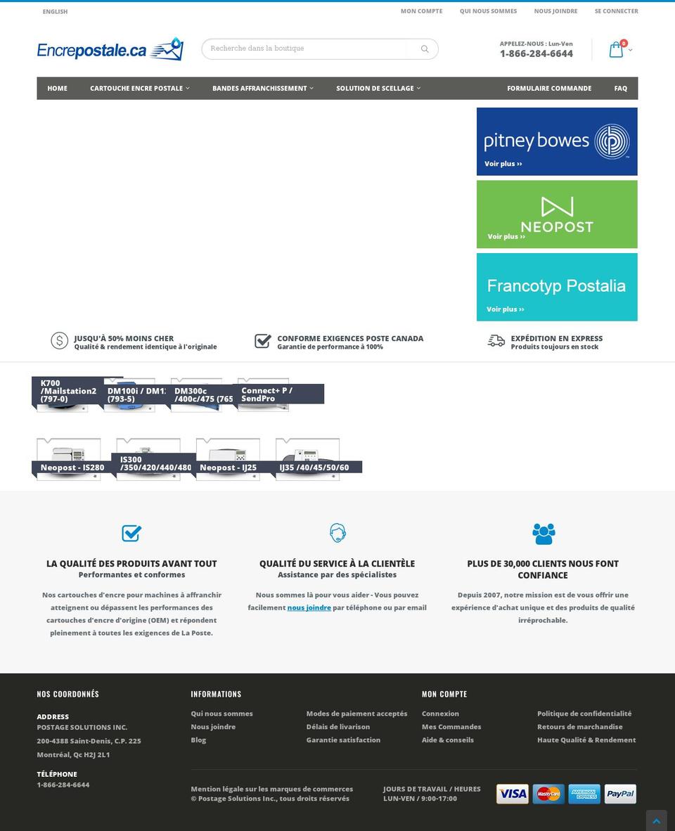 encrepostale.ca shopify website screenshot