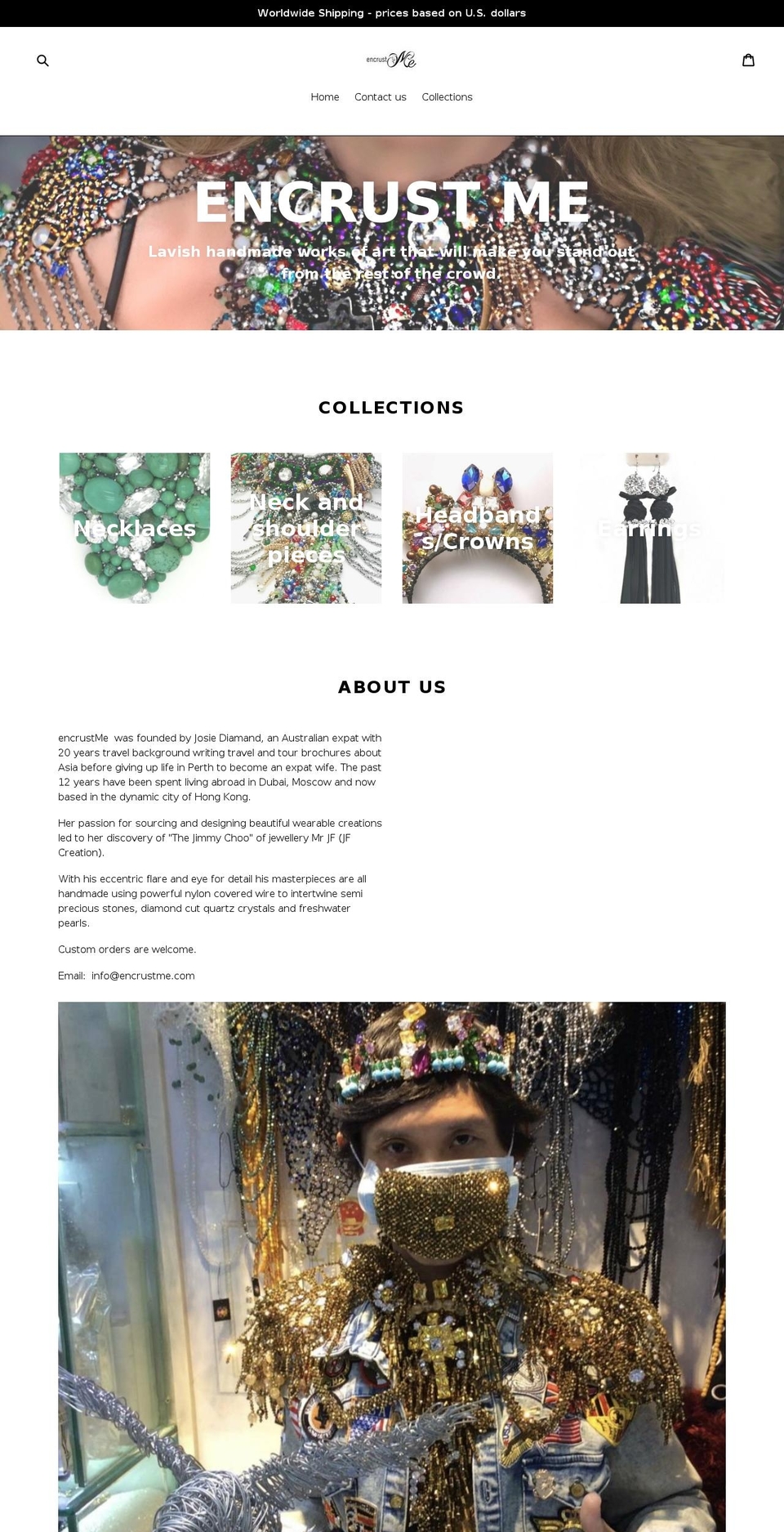 encrustme.com — Shopify storefront screenshot