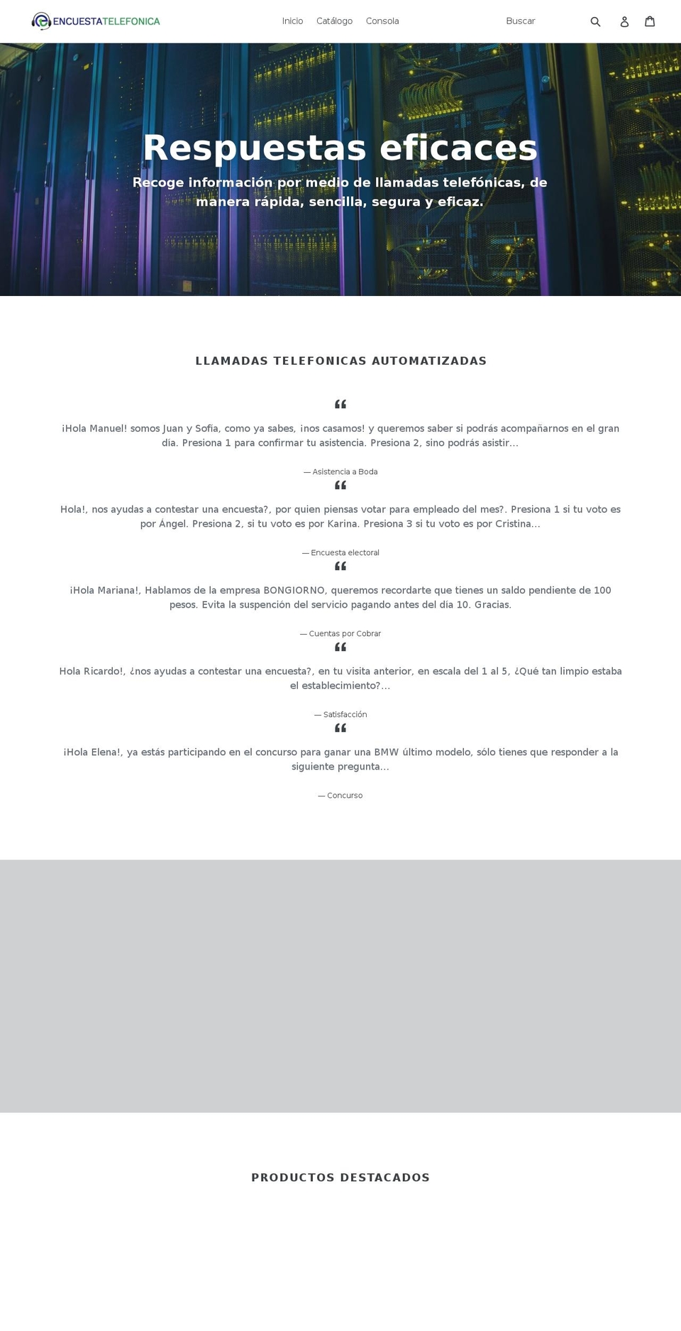 encuestatelefonica.com — Shopify storefront screenshot