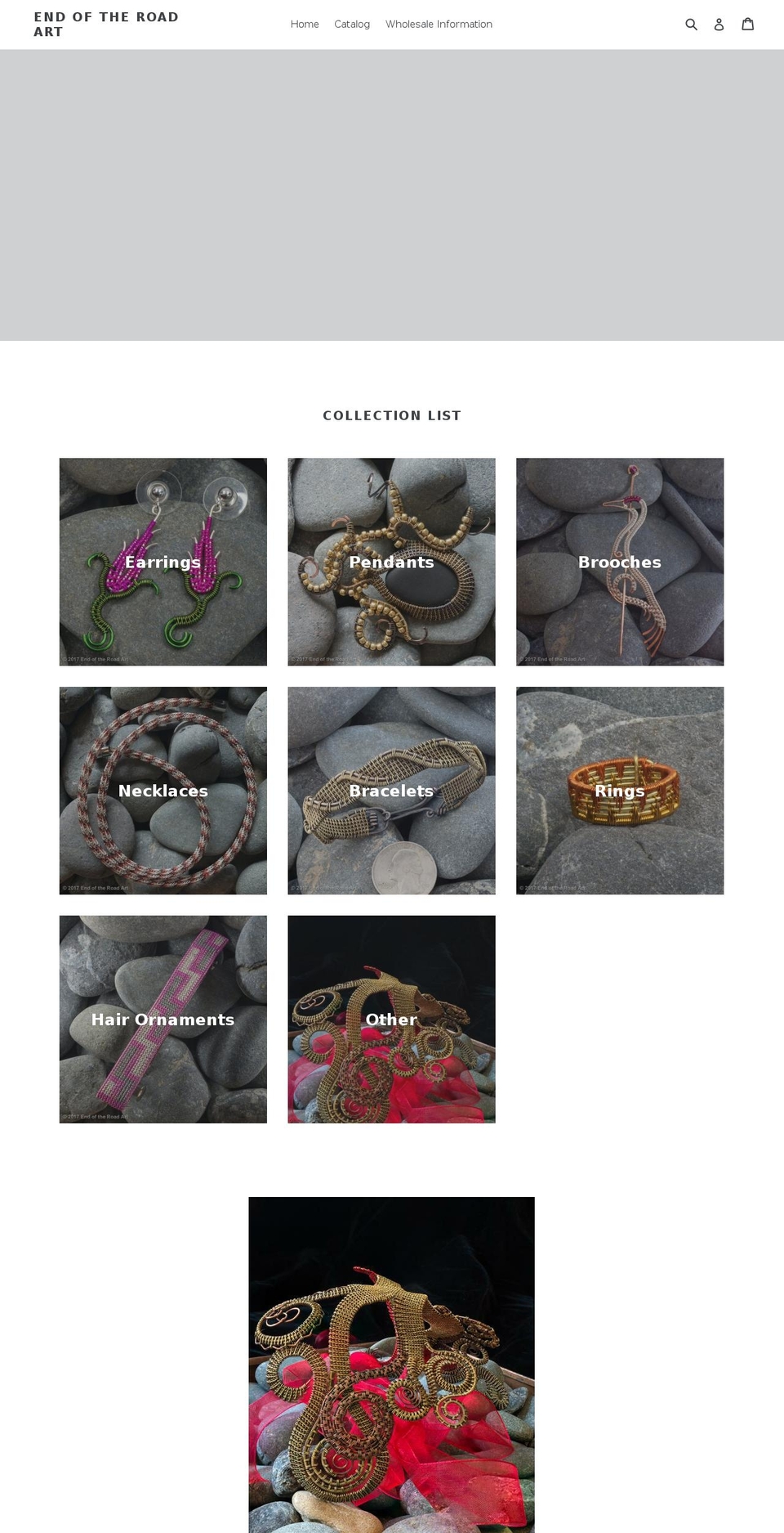 end-of-the-road-art.com — Shopify storefront screenshot