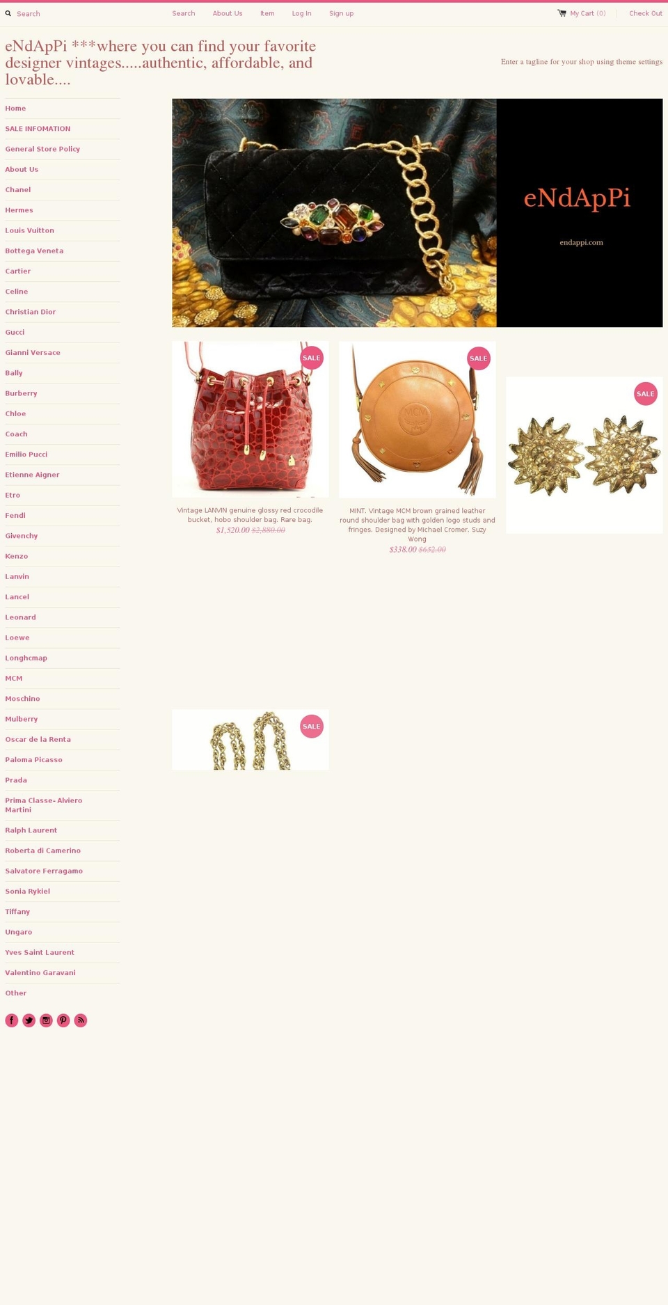 endappi.com shopify website screenshot