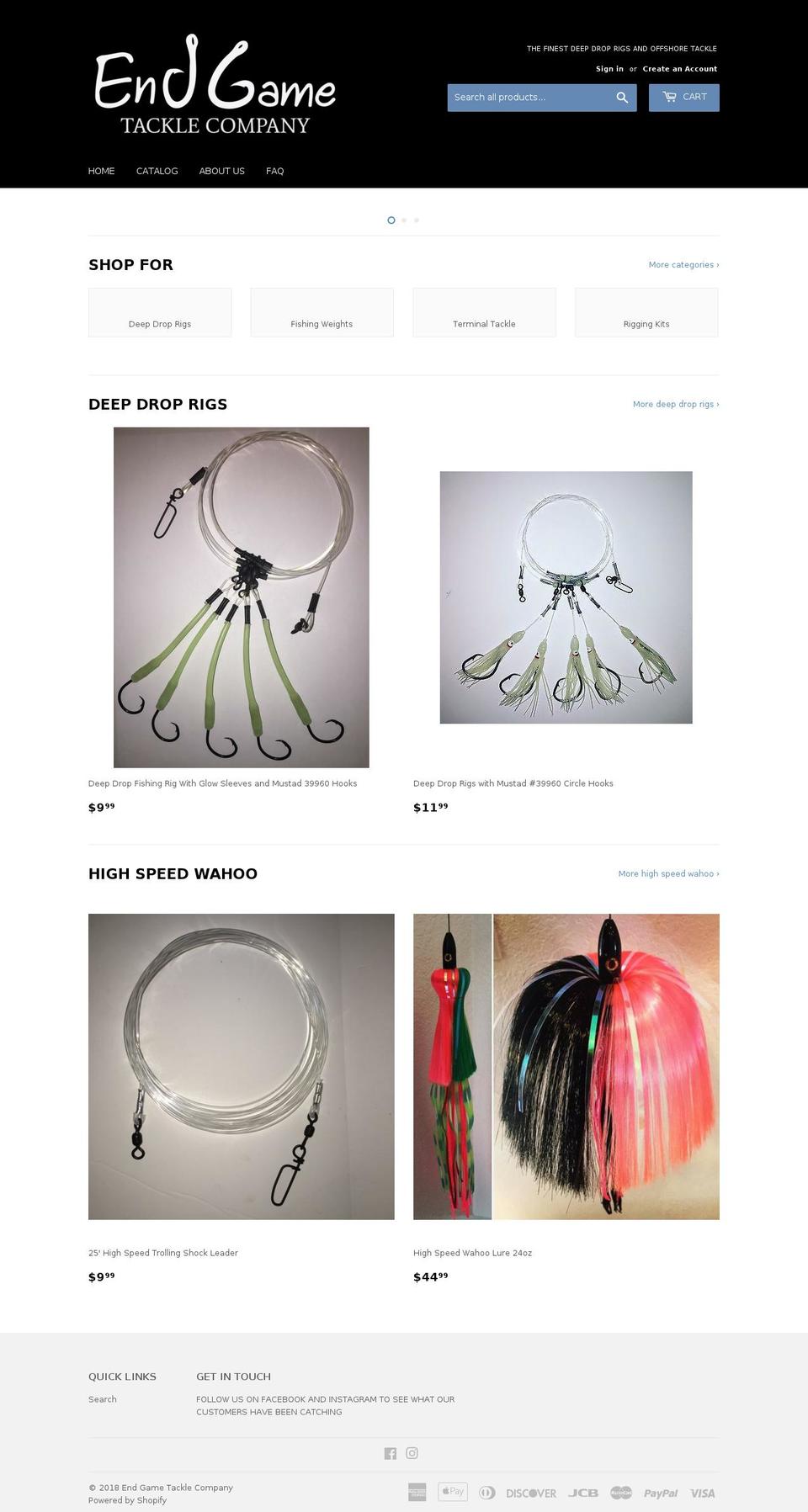 endgametackle.com shopify website screenshot