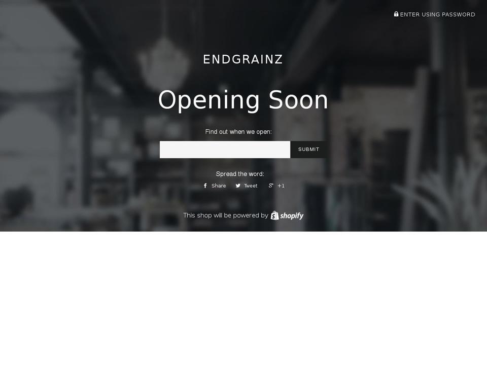 endgrainz.com shopify website screenshot