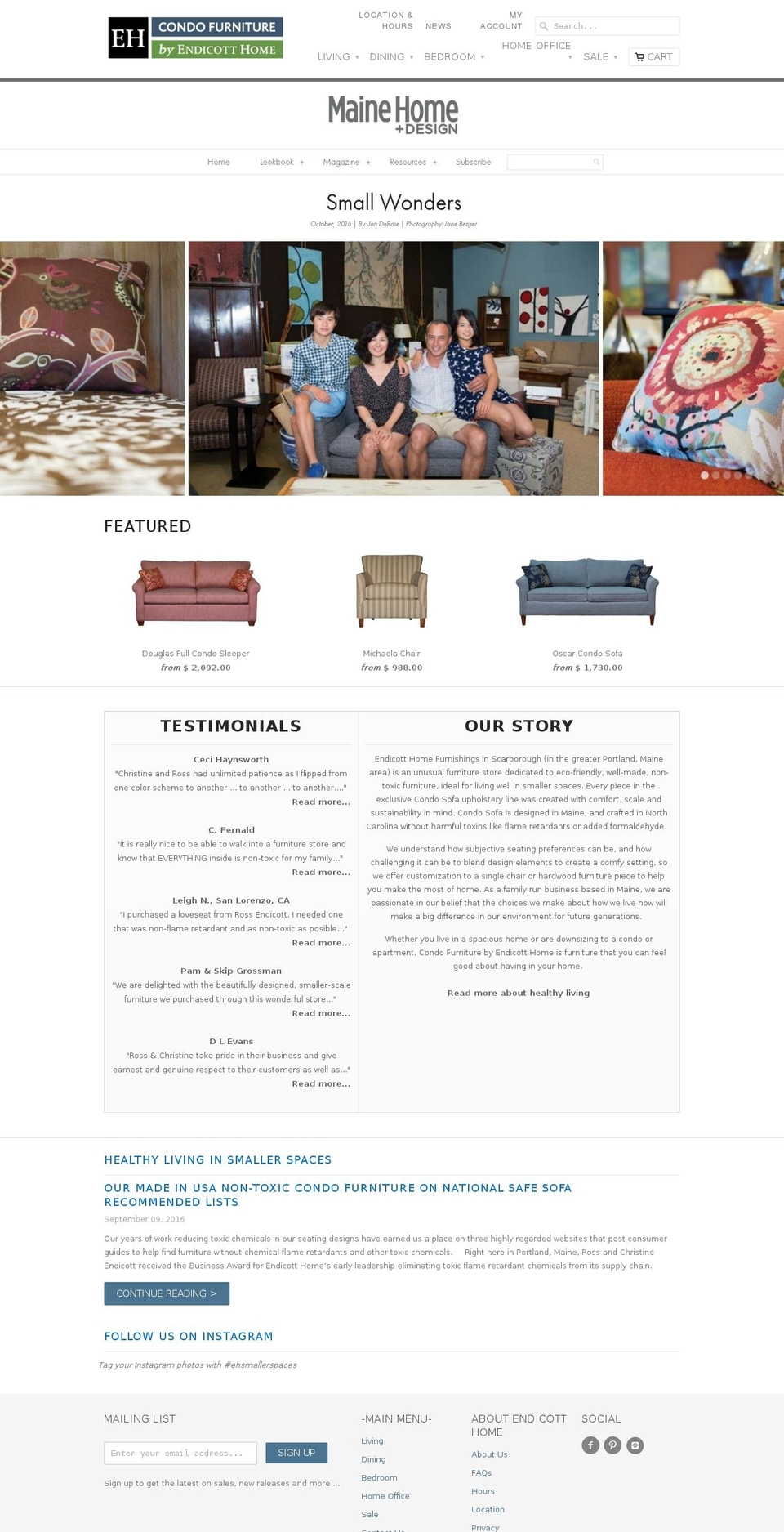 Elto - Color Swatches Shopify theme site example endicotthome.com