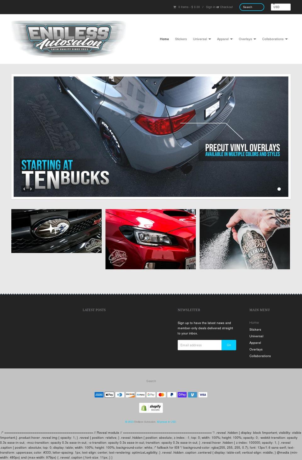 endless-autosalon.myshopify.com shopify website screenshot