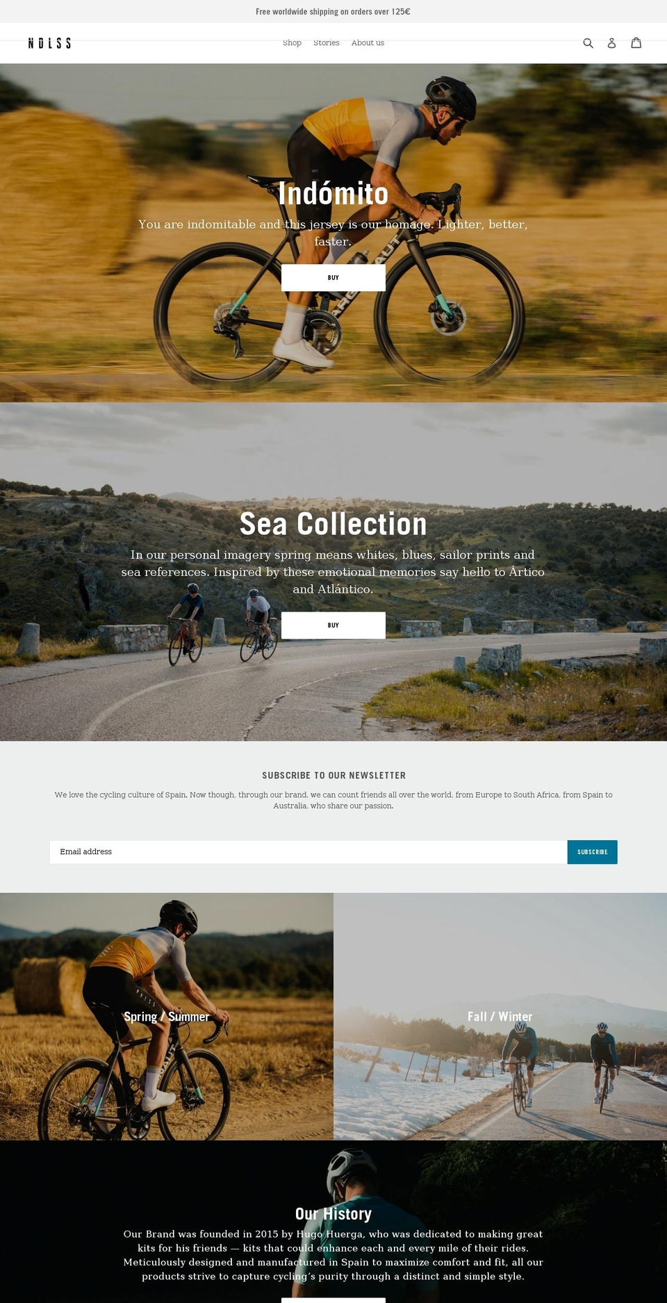 endlesscycling.com — Shopify storefront screenshot