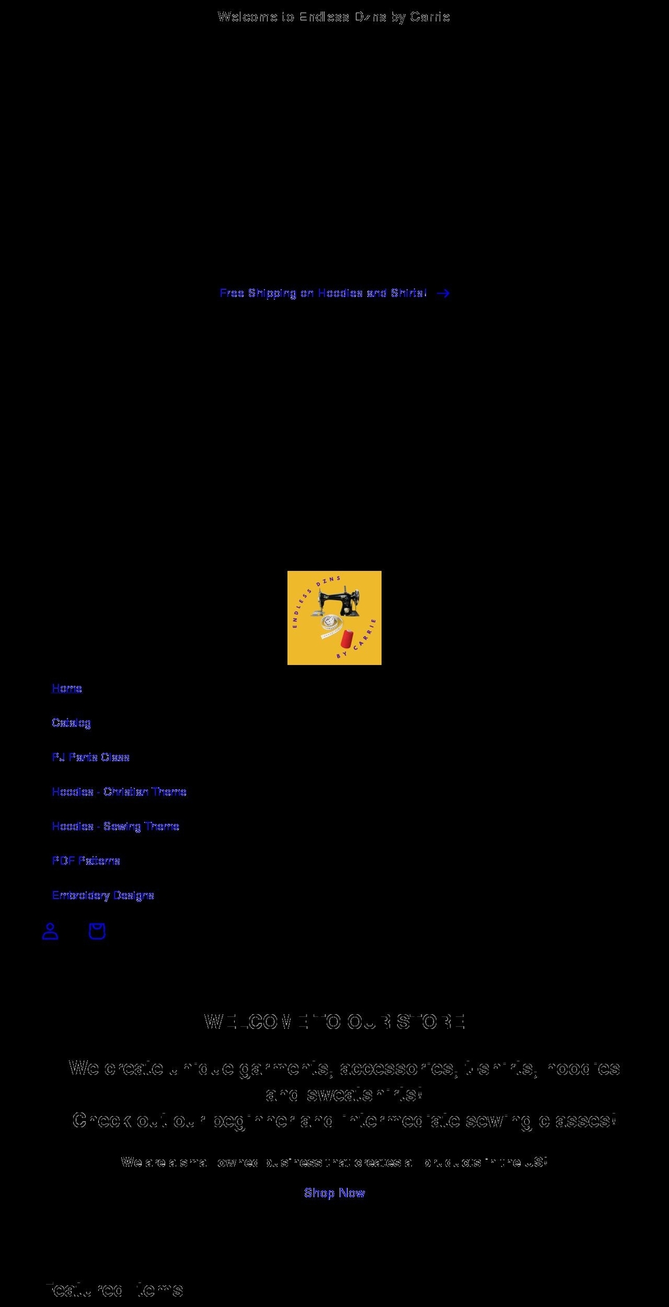 endlessdznsbycarrie.com shopify website screenshot