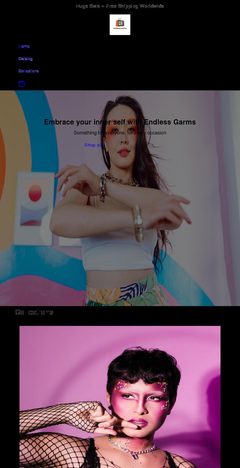 endlessgarms.com shopify website screenshot