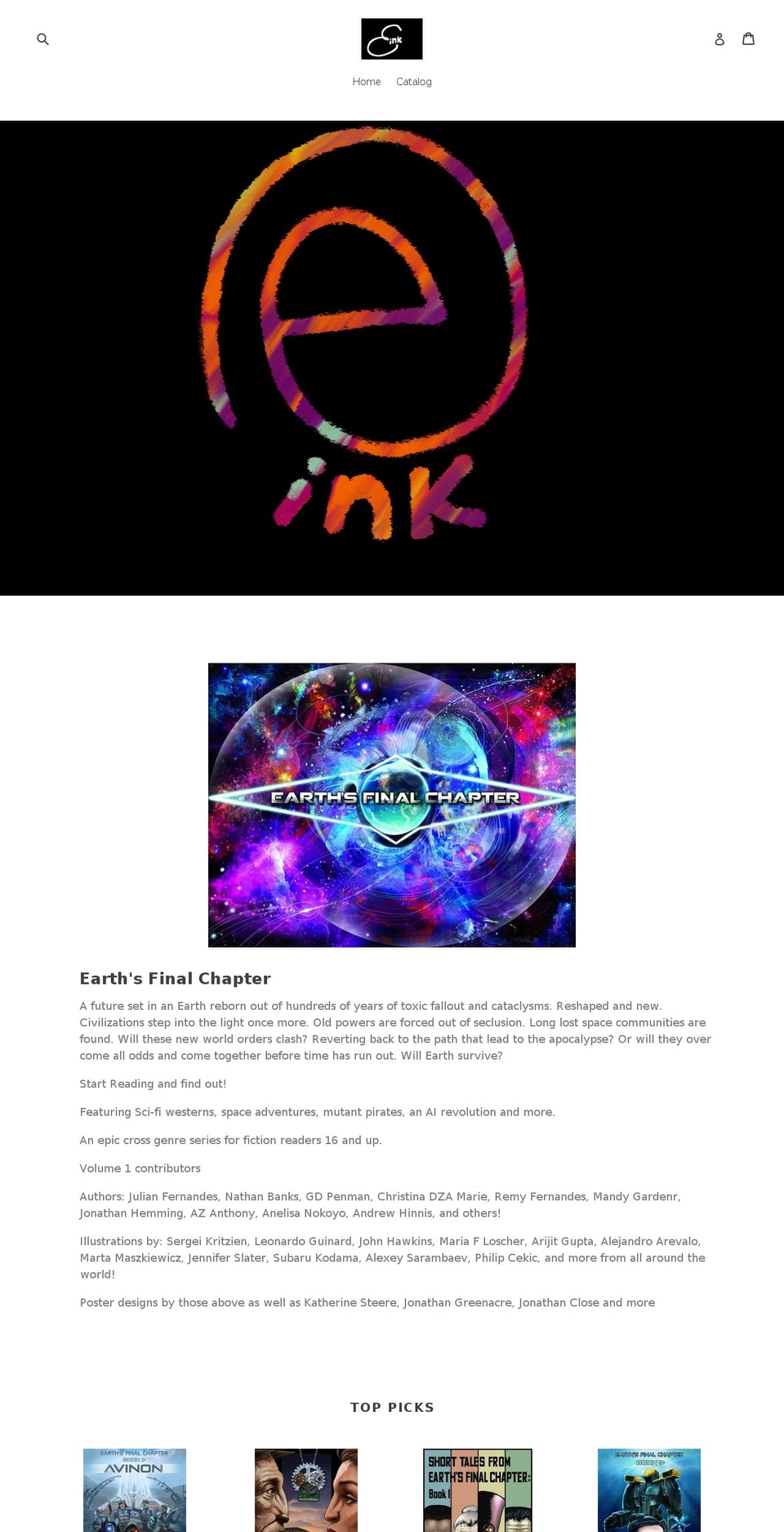 endlessinkbooks.com — Shopify storefront screenshot