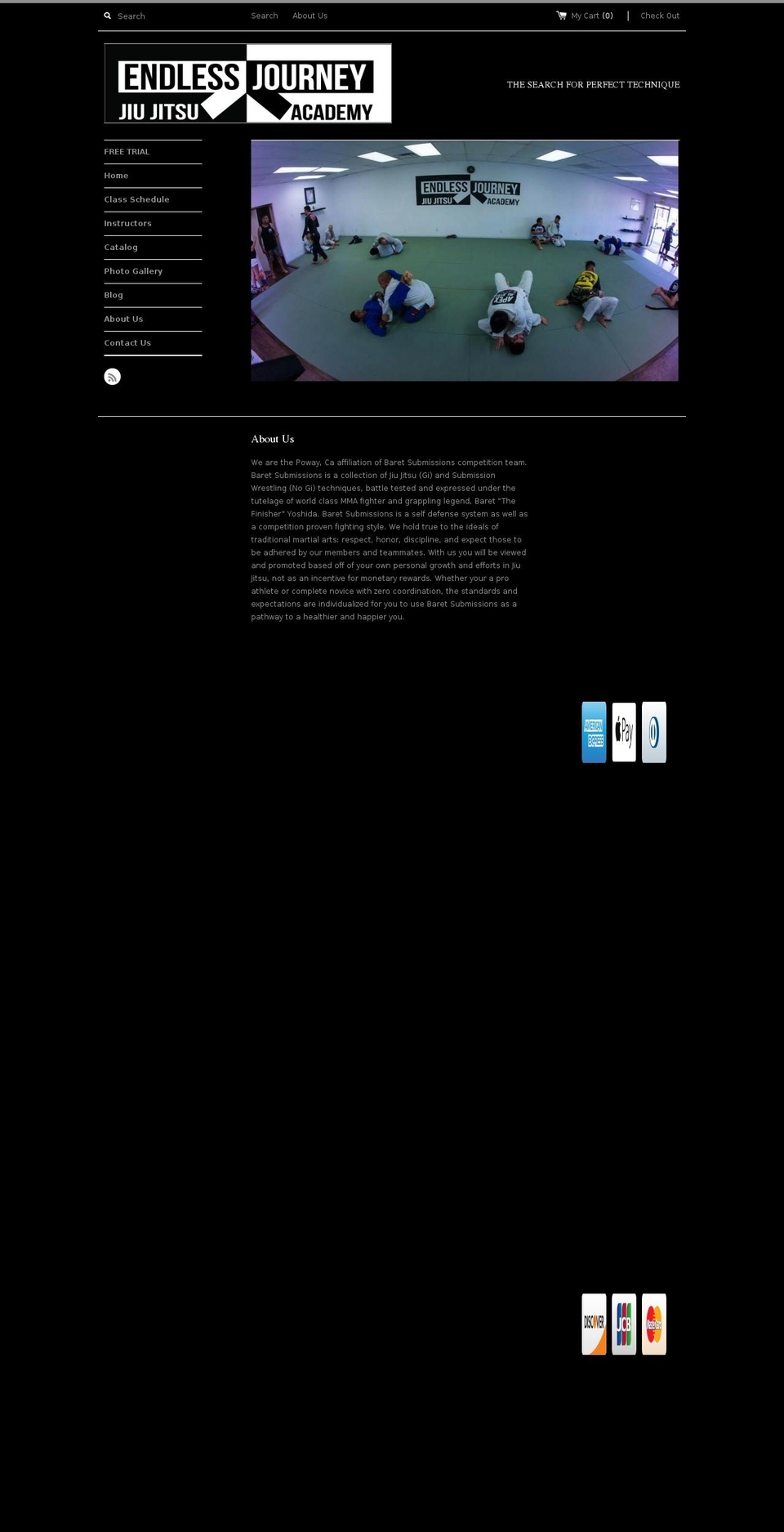 endlessjourneyjiujitsu.com shopify website screenshot