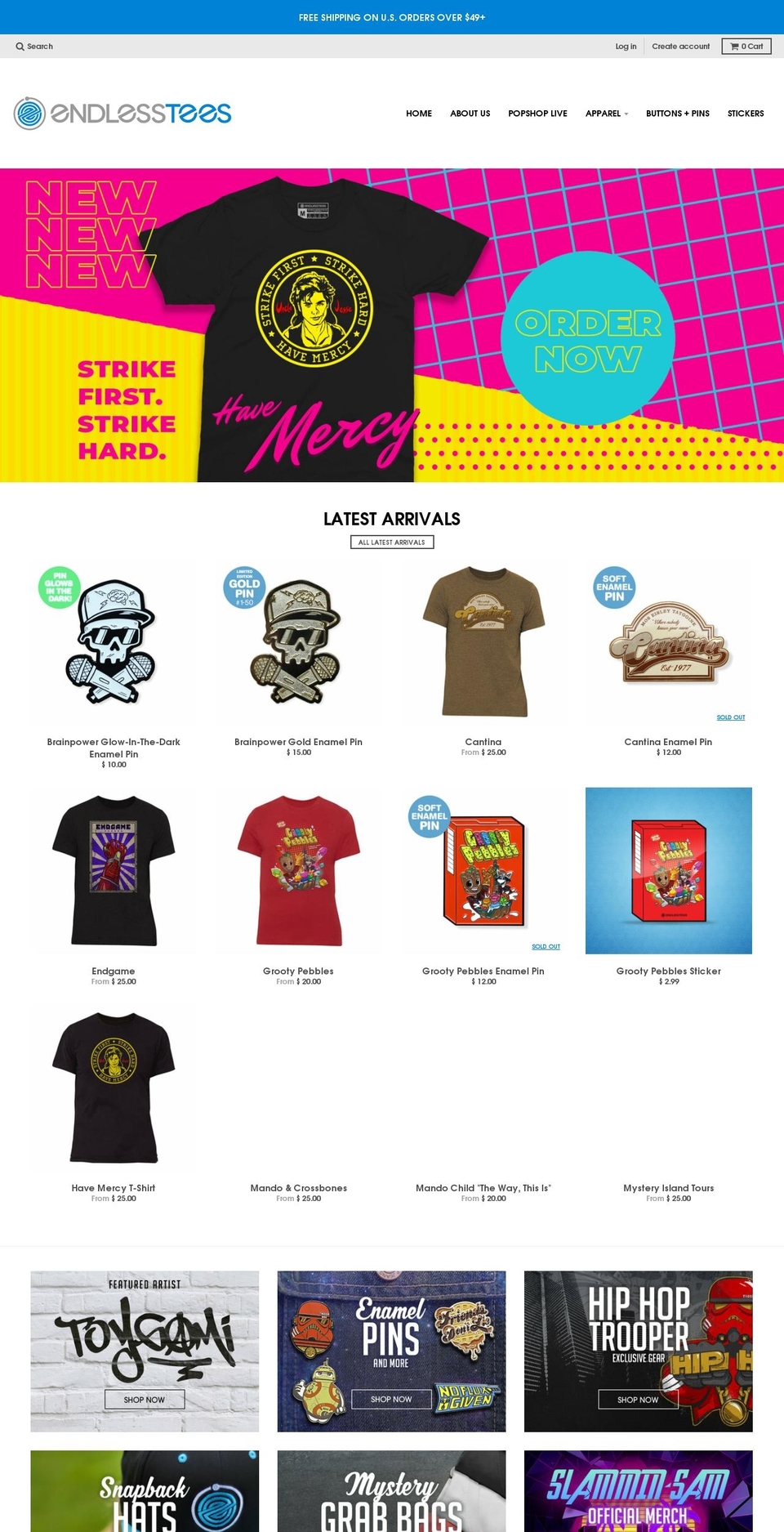 endlessmugs.com — Shopify storefront screenshot