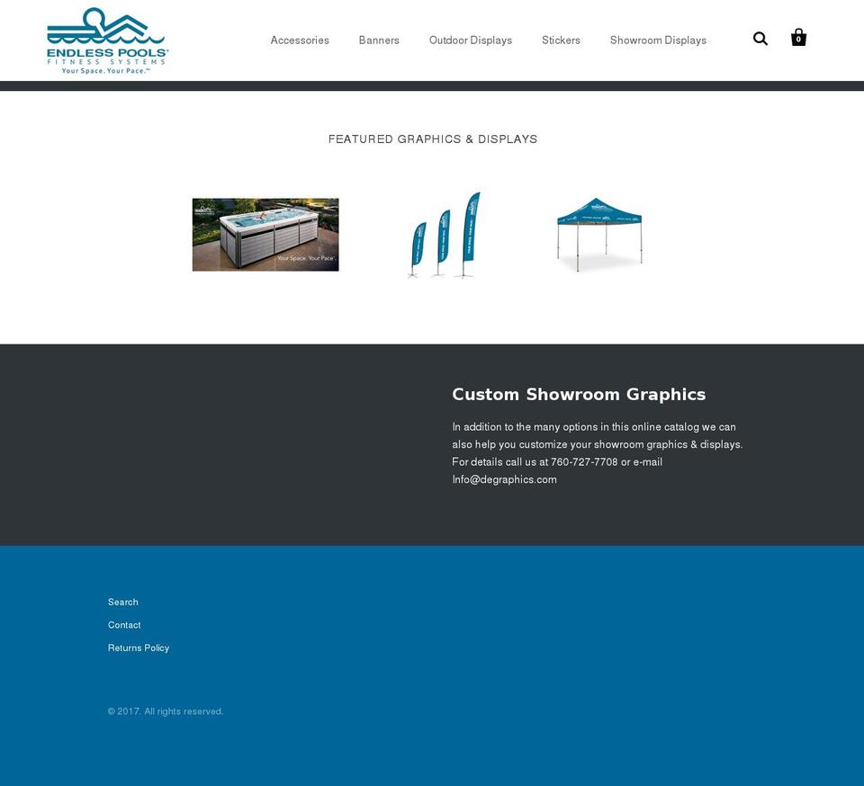 endlesspoolsdealerpop.com shopify website screenshot