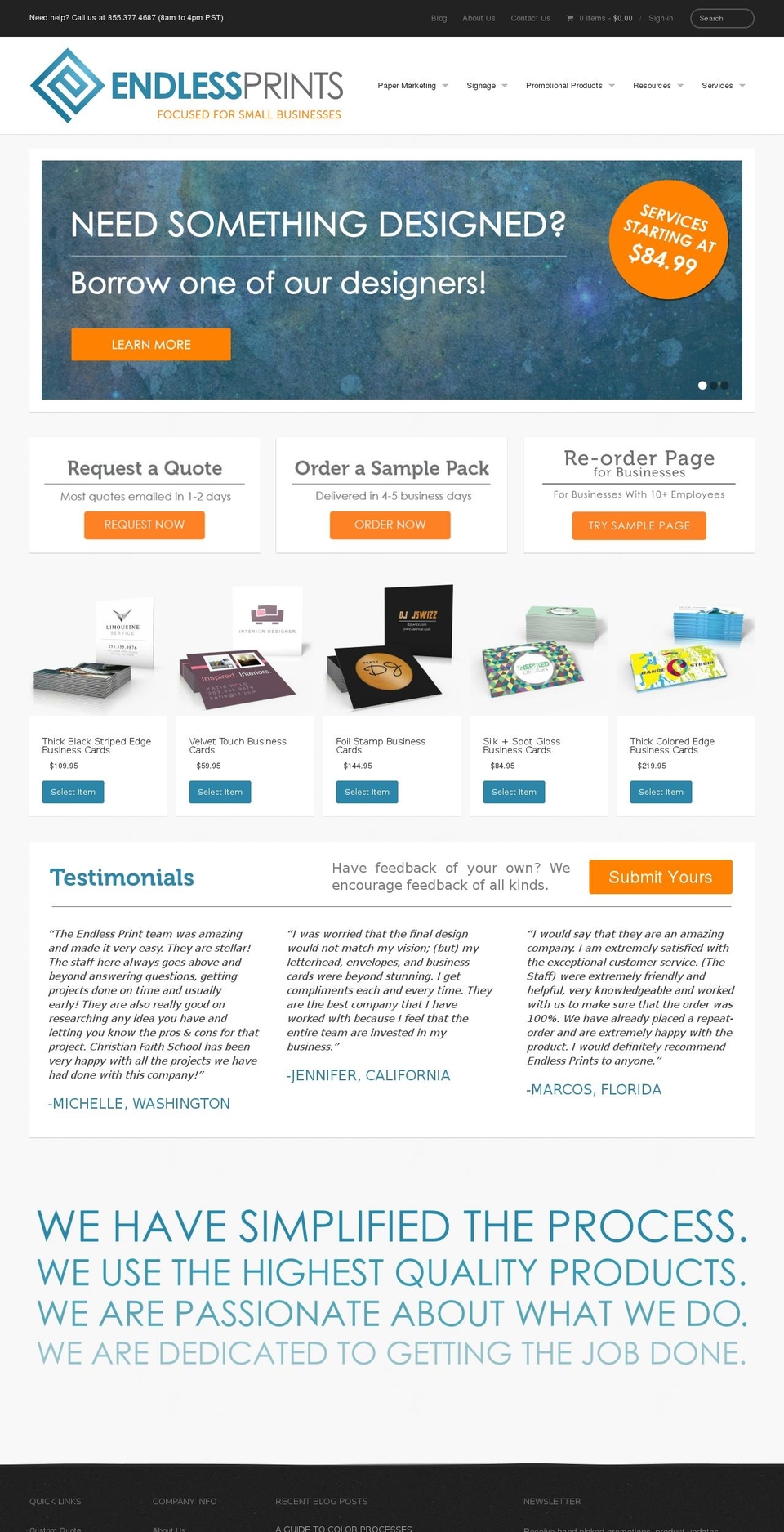 endlessprints.com shopify website screenshot