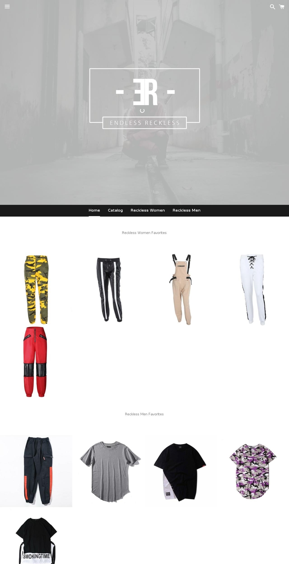 endlessreckless.com — Shopify storefront screenshot
