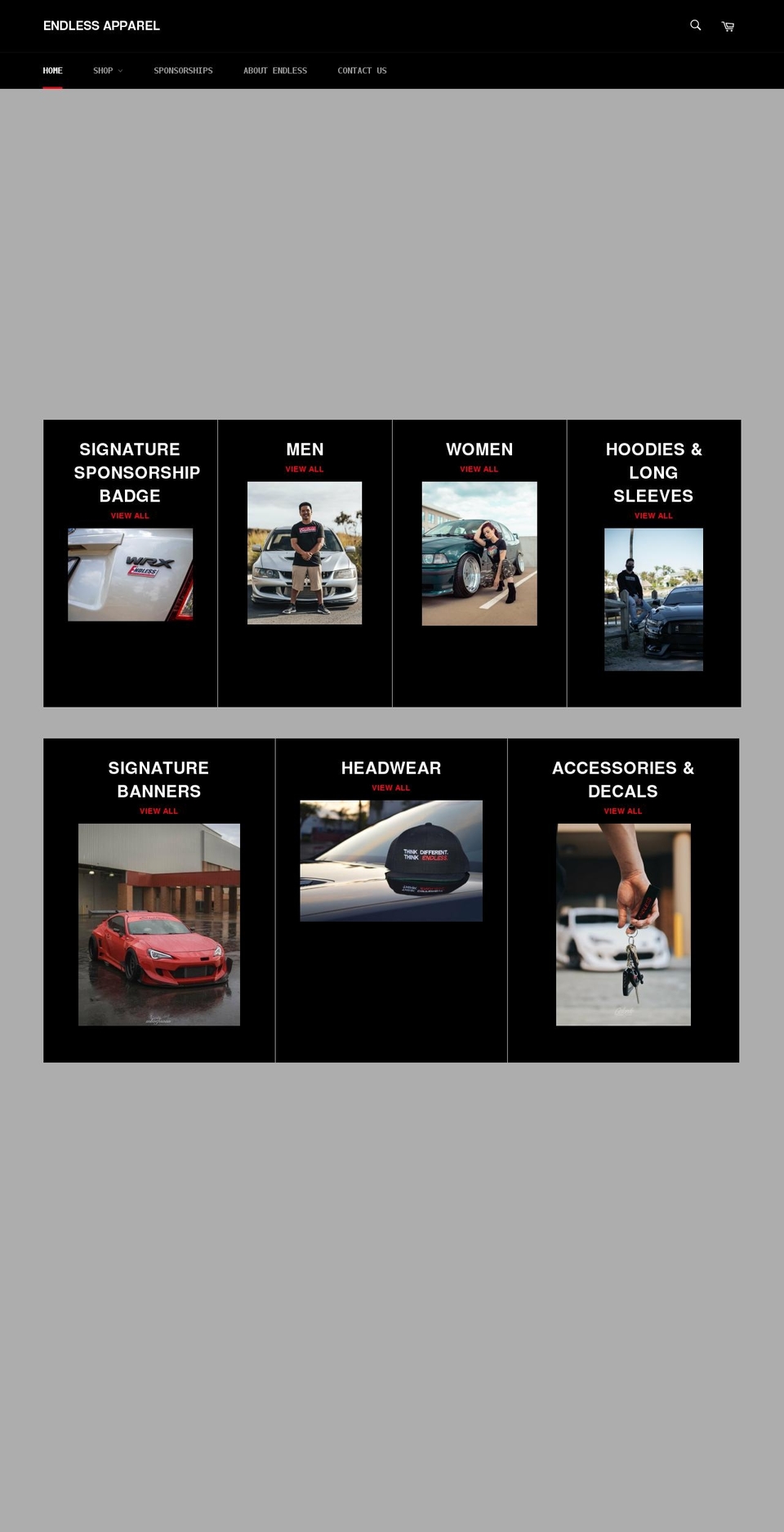 endlessthebrand.com shopify website screenshot