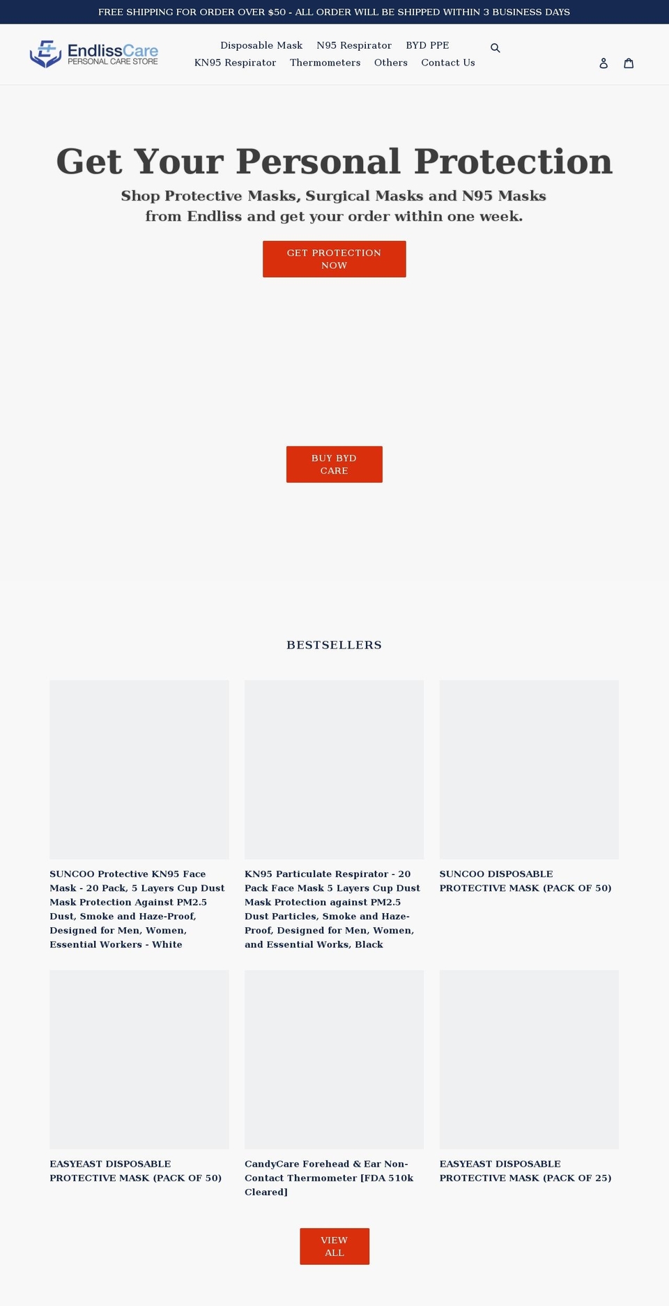 endlisscare.com shopify website screenshot