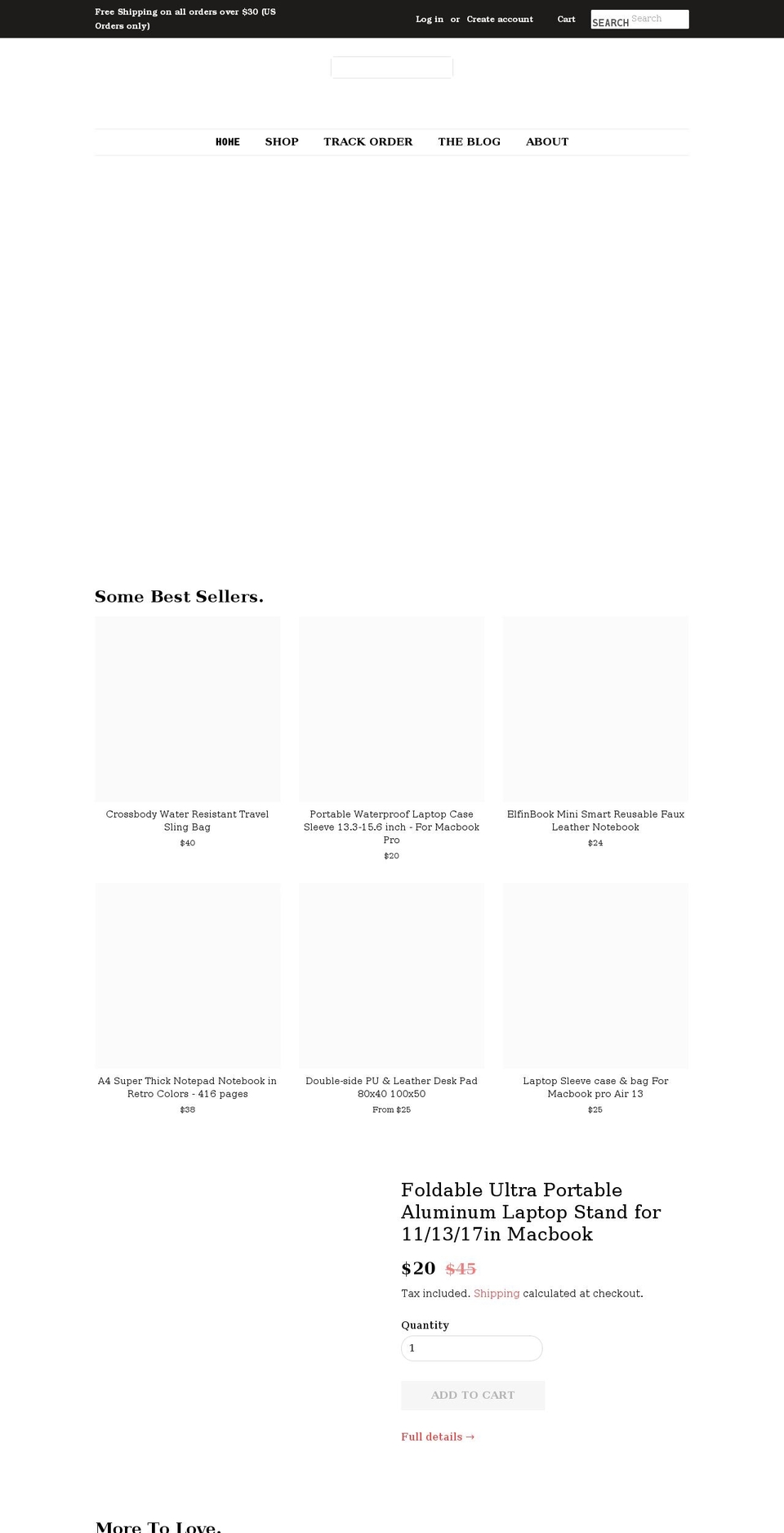 endmore.com shopify website screenshot