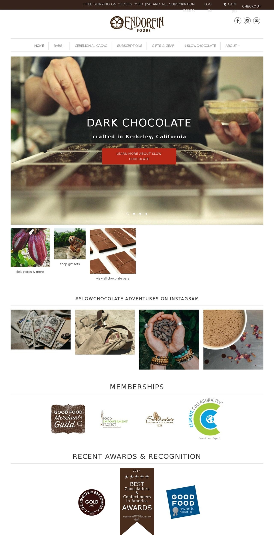 endorphinfoods.com — Shopify storefront screenshot