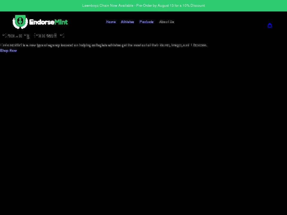endorsemint.com shopify website screenshot