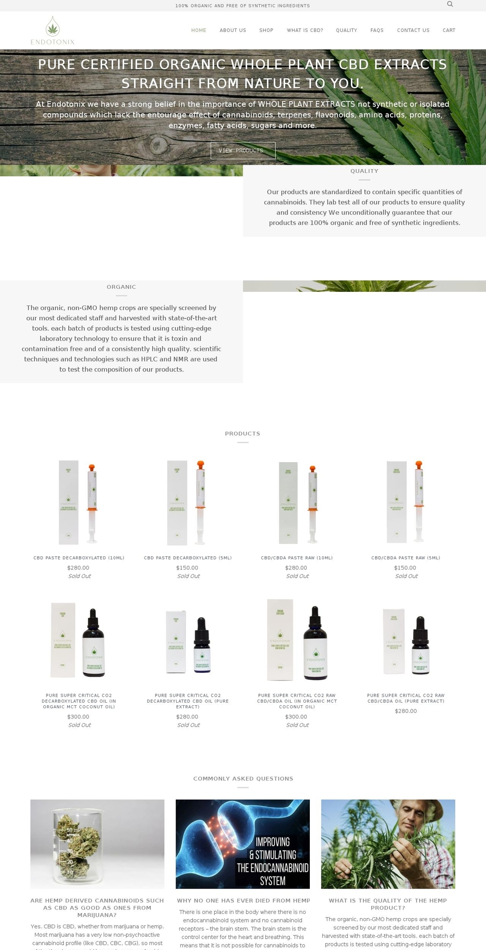 endotonix.com — Shopify storefront screenshot