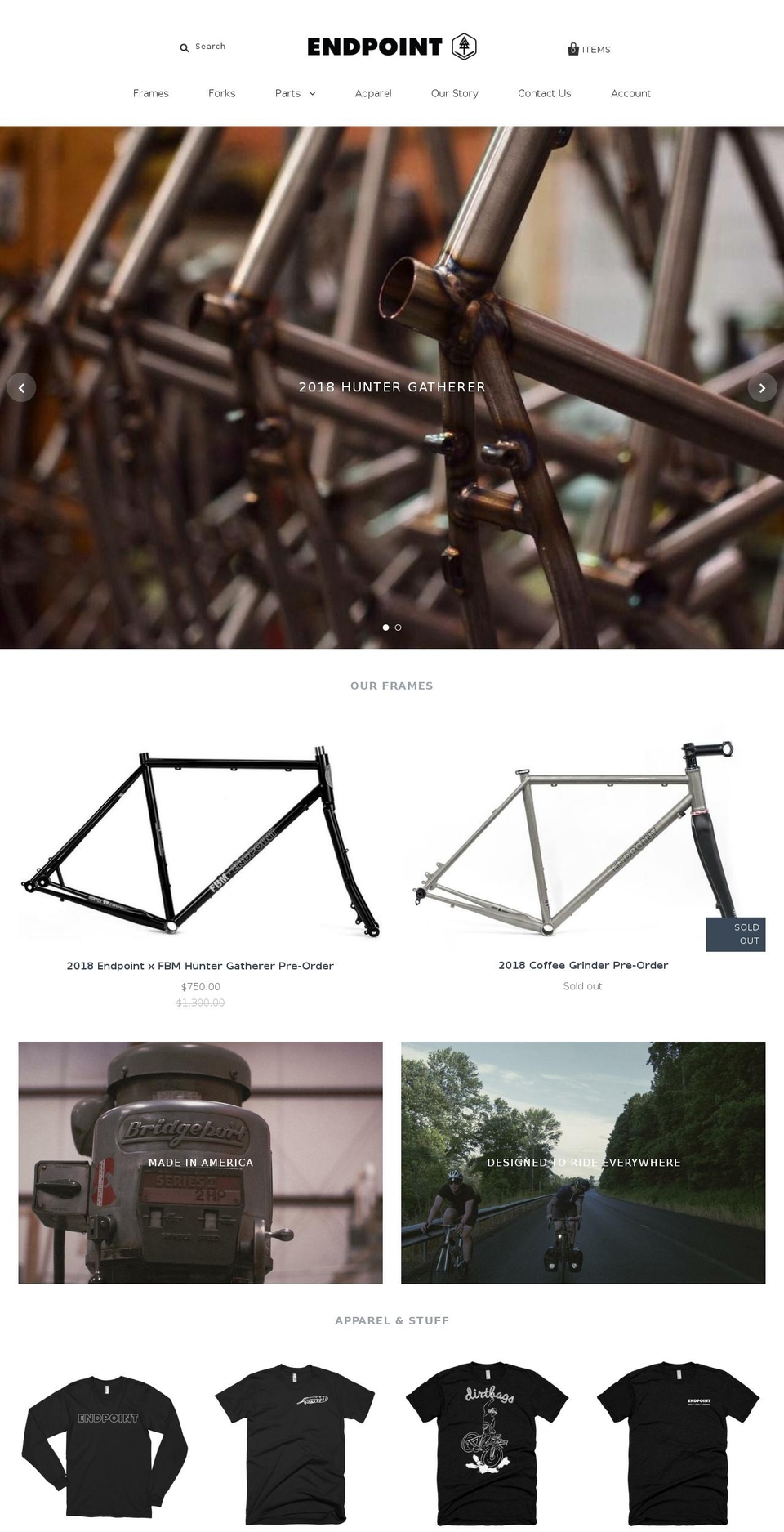 V2 Shopify theme site example endpointbikes.com