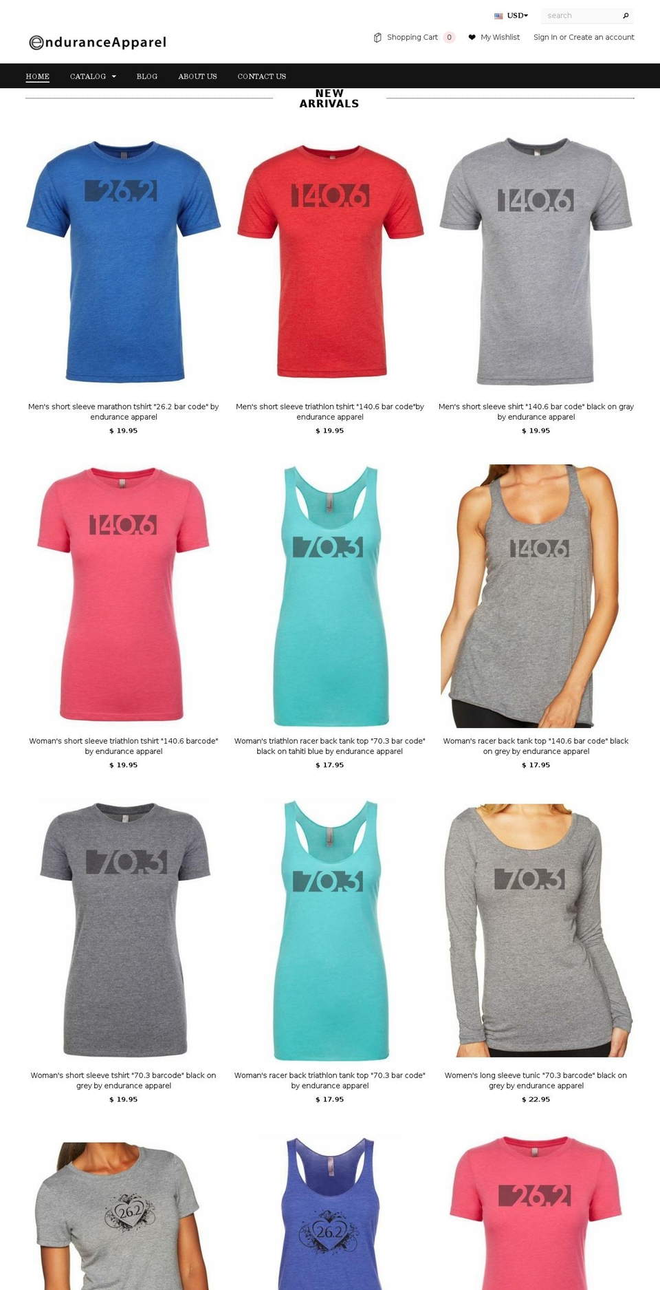 enduranceapparel.com shopify website screenshot