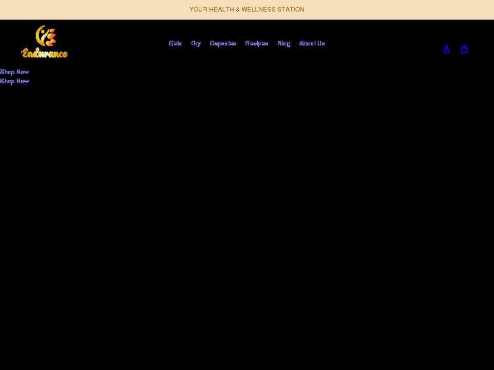 endurancewellnessproducts.com shopify website screenshot