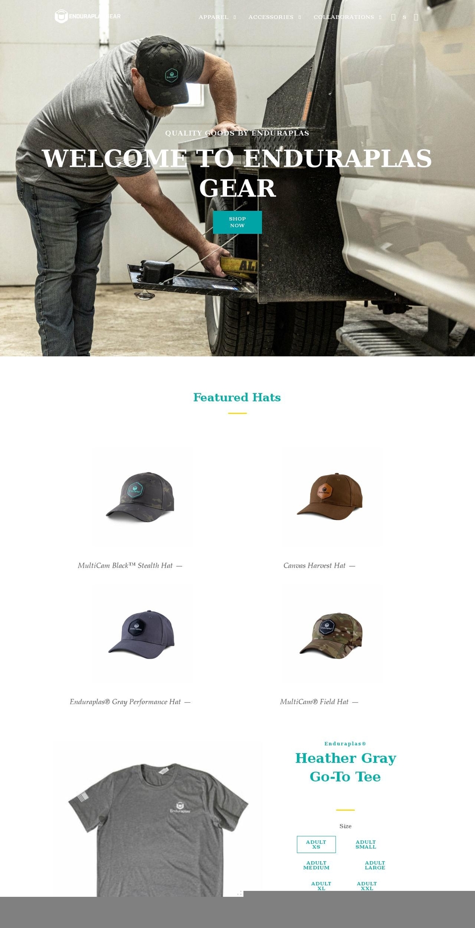 enduraplasgear.com shopify website screenshot