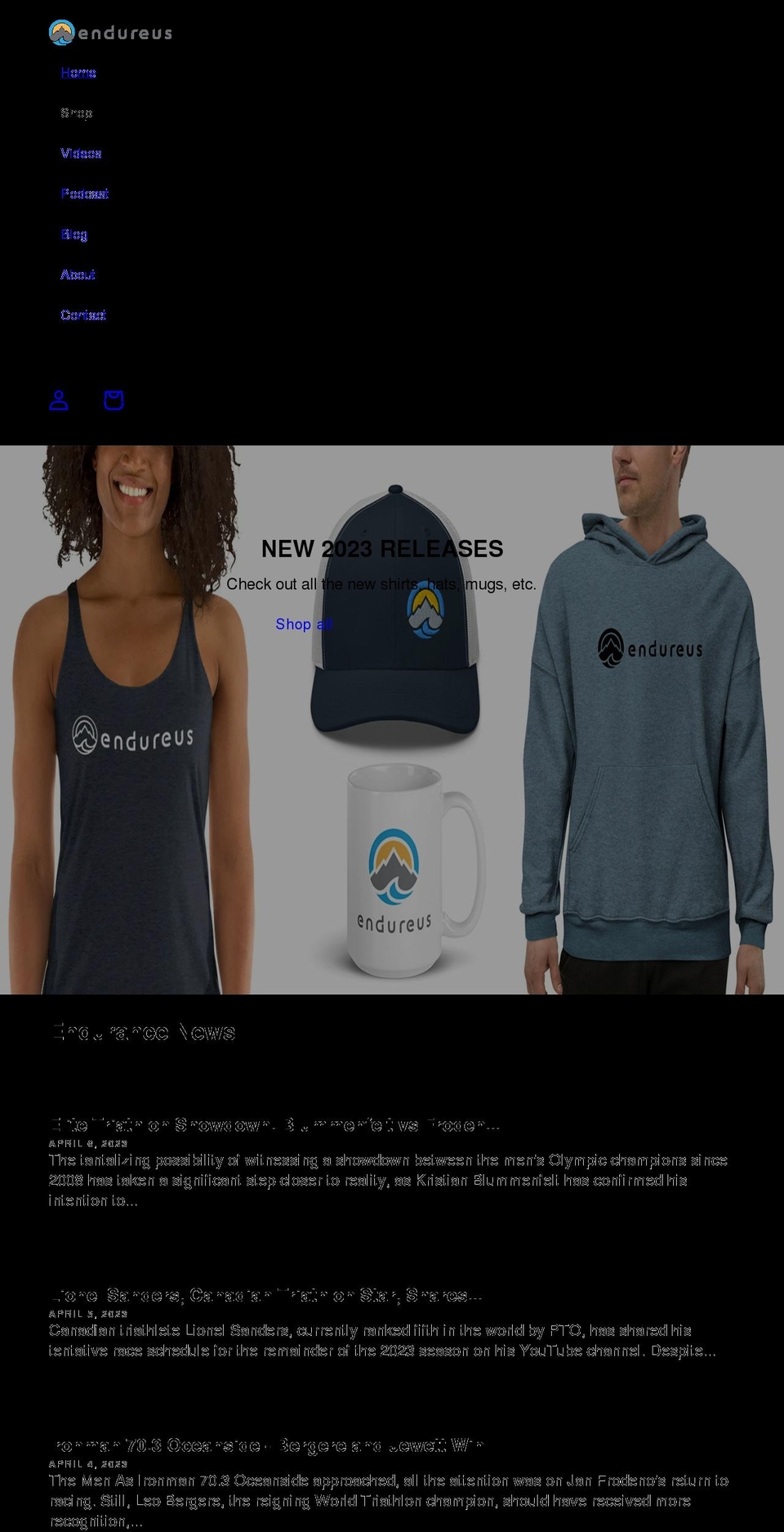 endureus.com shopify website screenshot