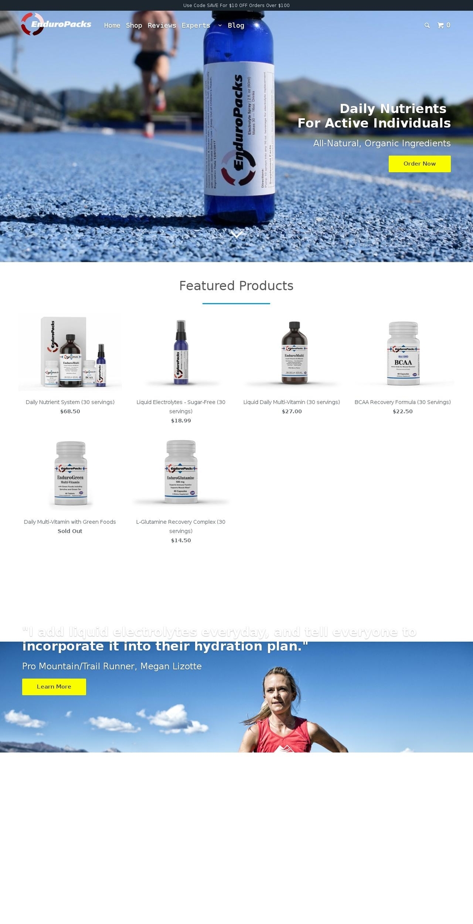 enduropack.com shopify website screenshot