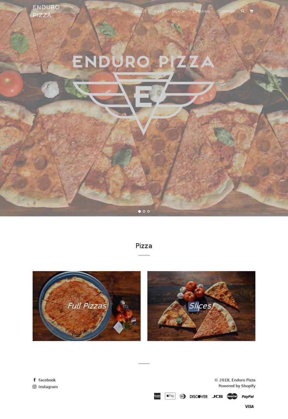 enduropizza.com shopify website screenshot