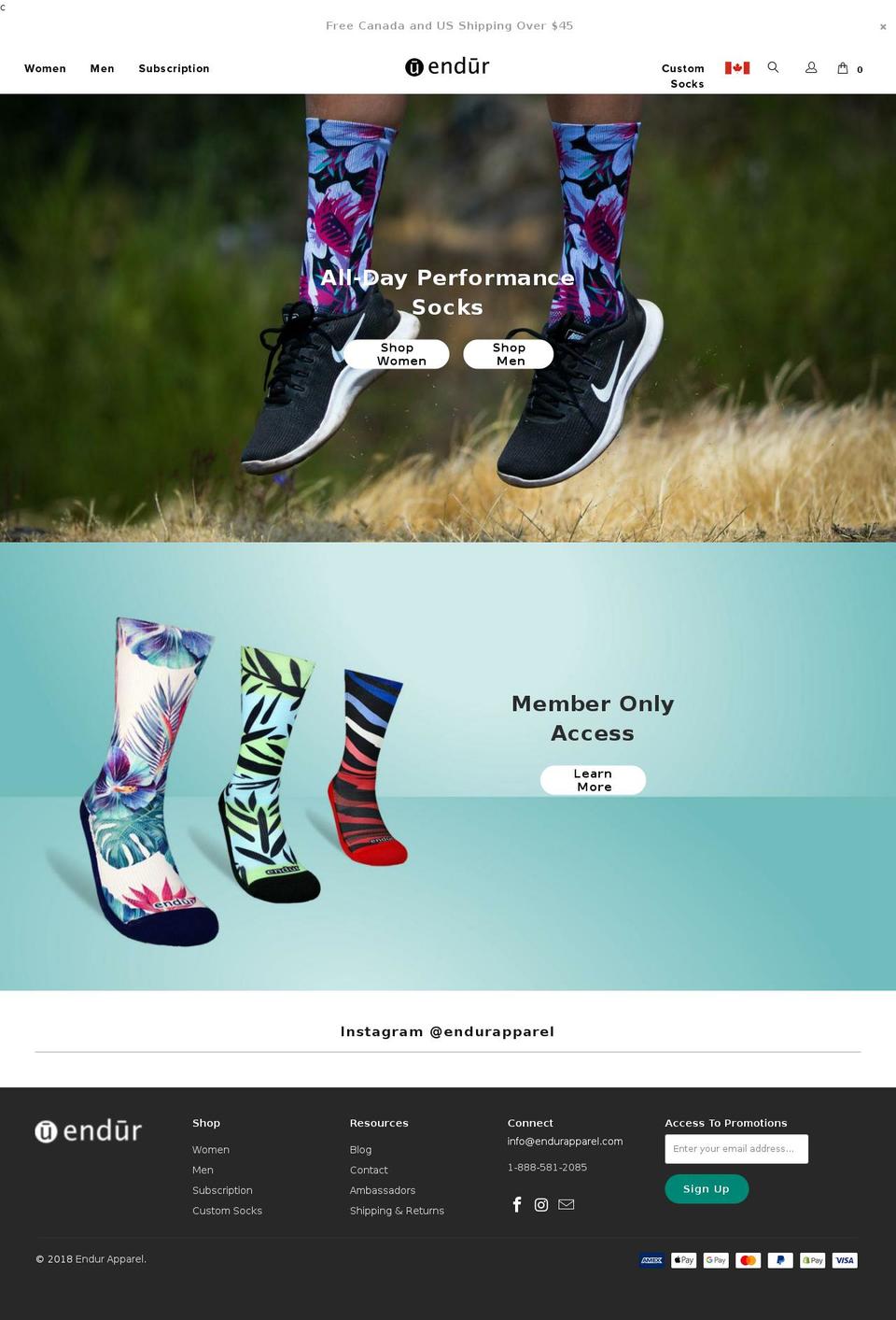 14 august--FAQ Page Updates Shopify theme site example endursock.com