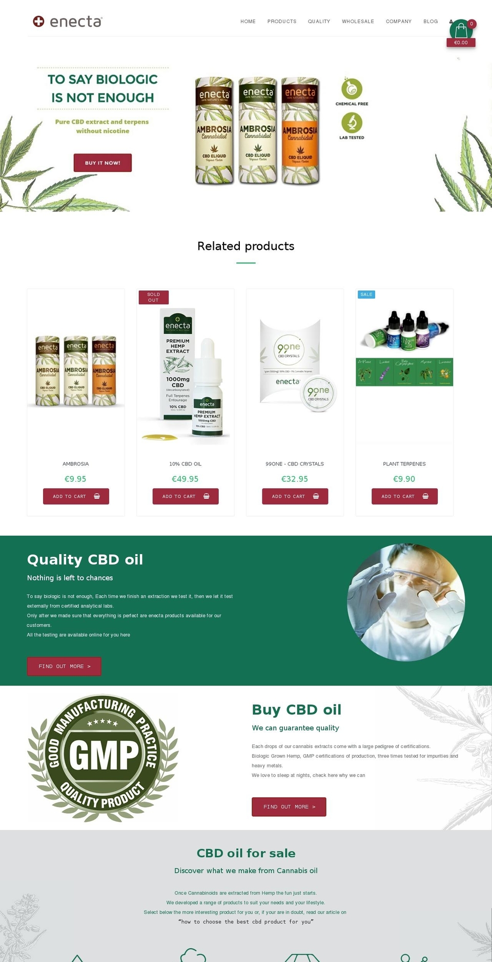 Enecta . | -- | LeanLancer Shopify theme site example enecta.com