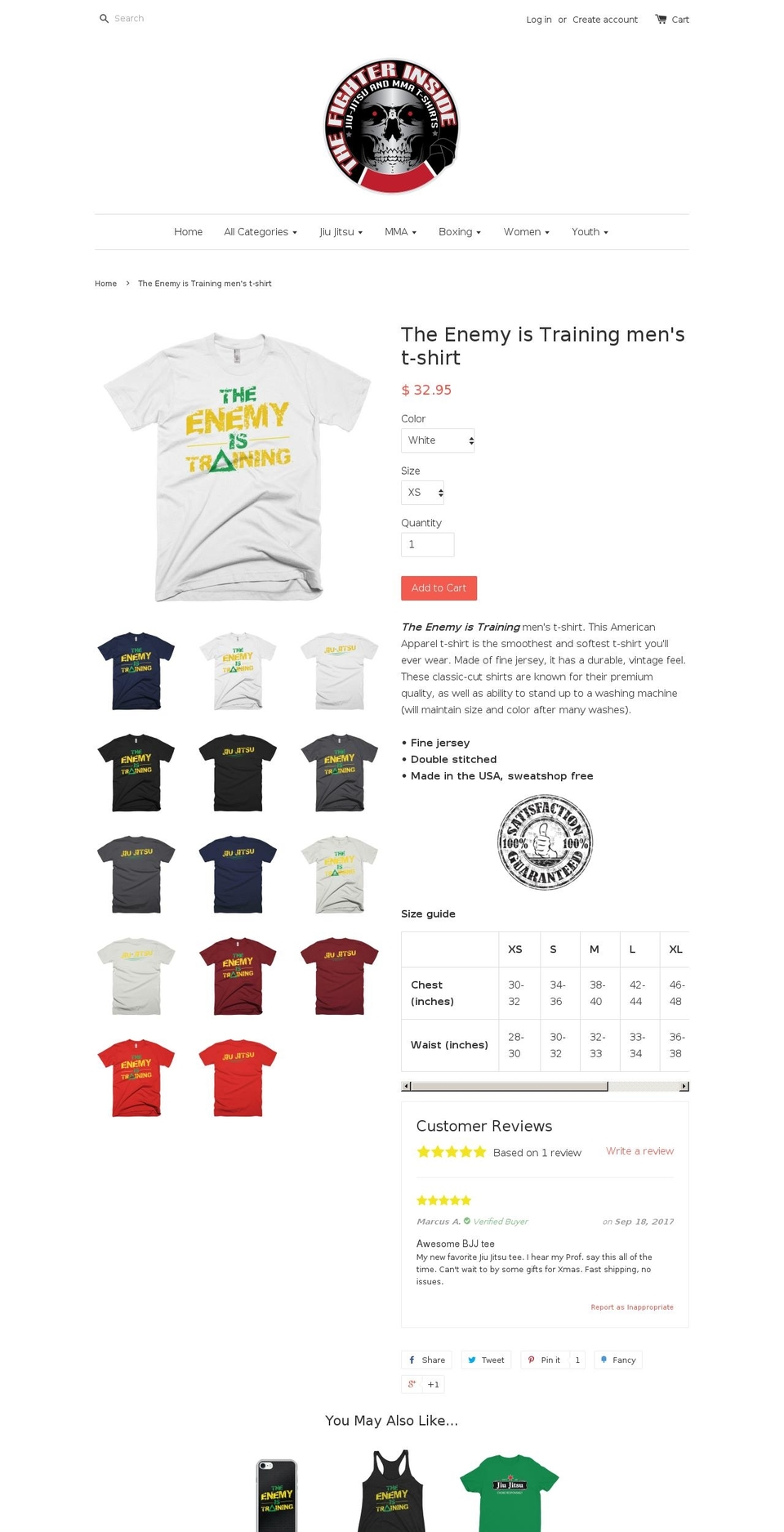 enemyistraining.com — Shopify storefront screenshot