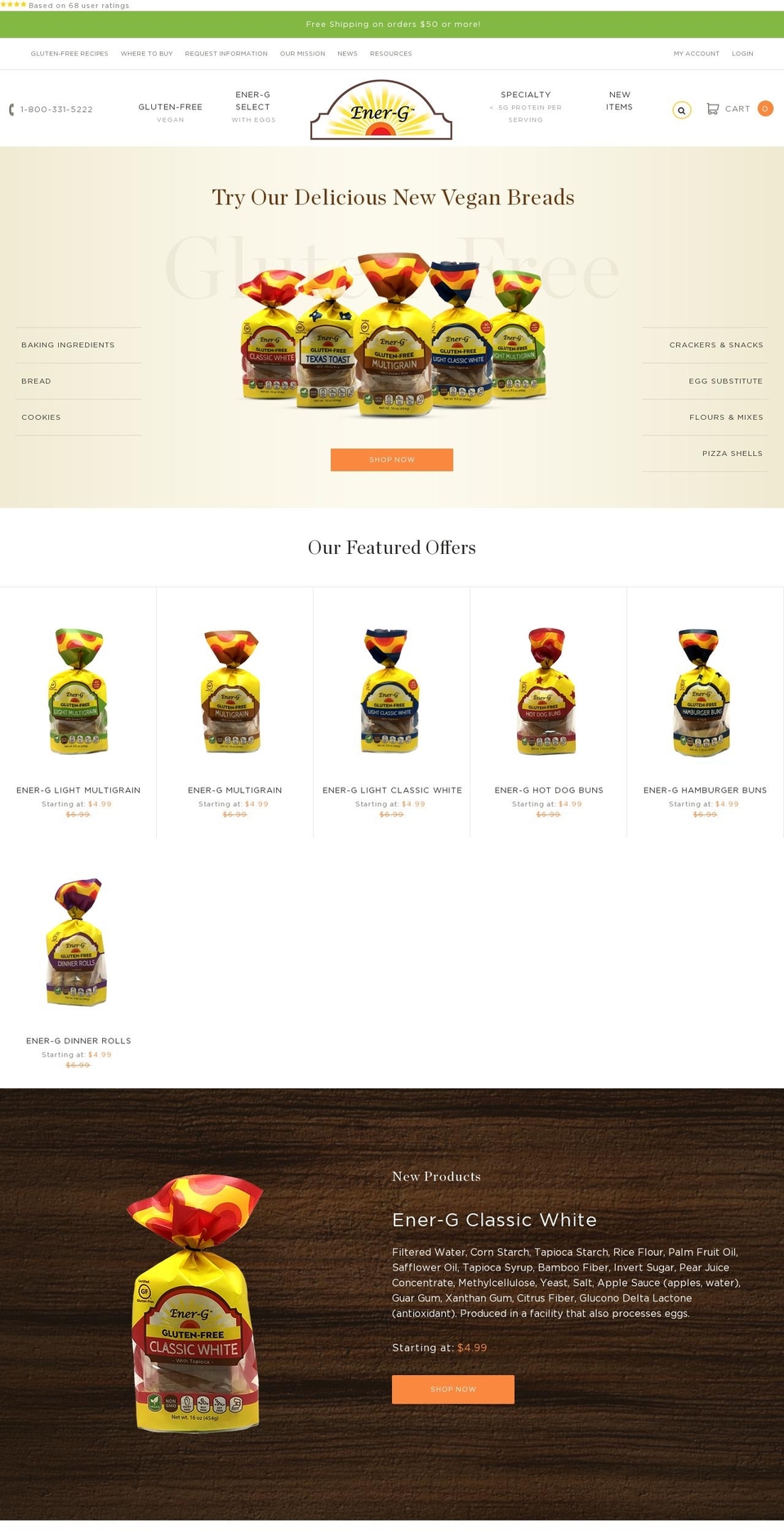 ener-g.com — Shopify storefront screenshot