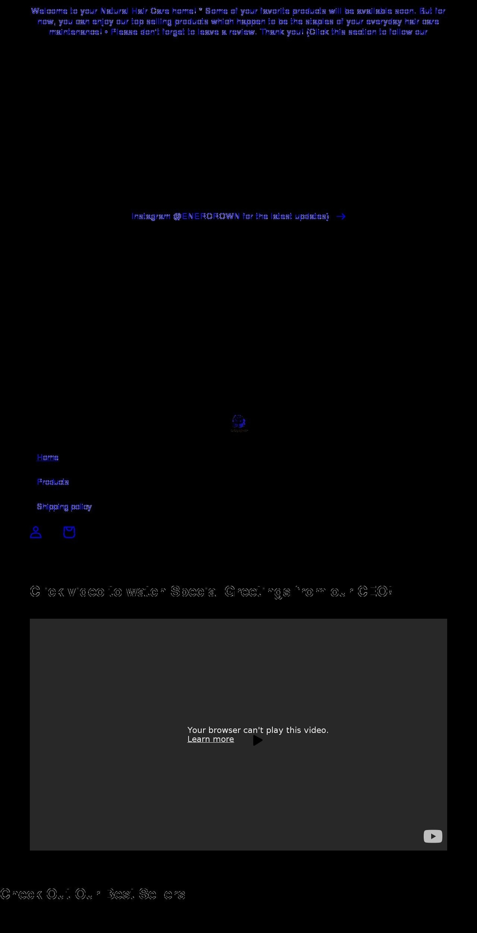 enercrown.com shopify website screenshot