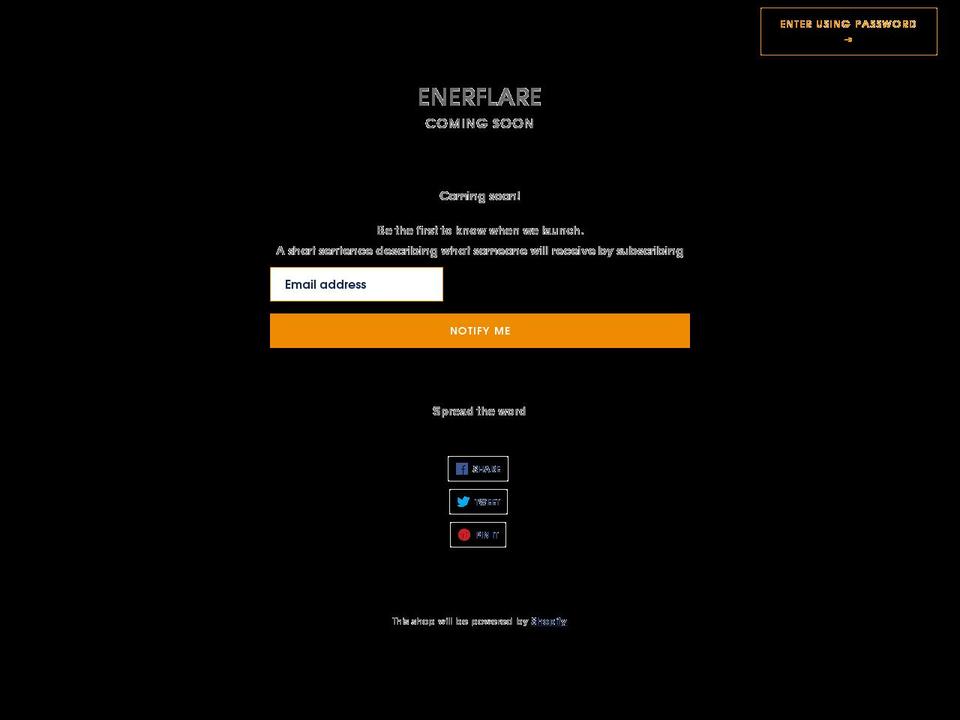 enerflare.com shopify website screenshot